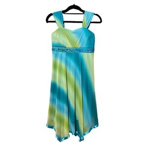 LA Fresh Ombré Dress - Blue & Green - Size 14 (Girl)